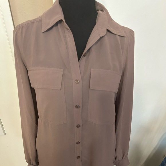 Spense Tops - Dark Beige Button Down Top